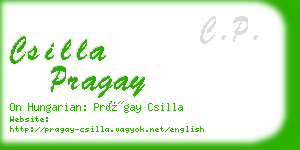 csilla pragay business card